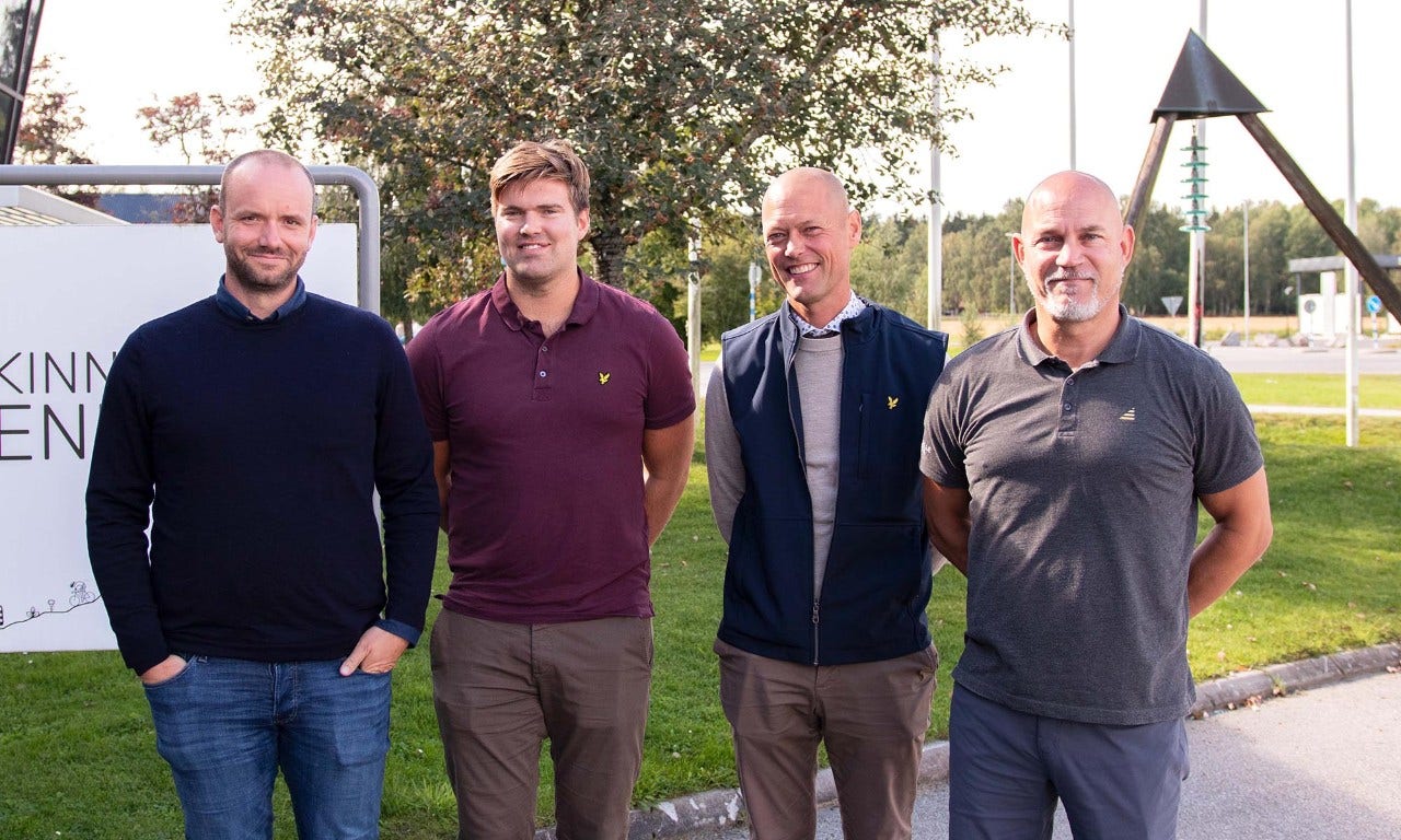 Jakob Eriksson, Joel Schelander, Andreas Stridh företagsrådgivare Sparbanken Skaraborg, Albin Främgård